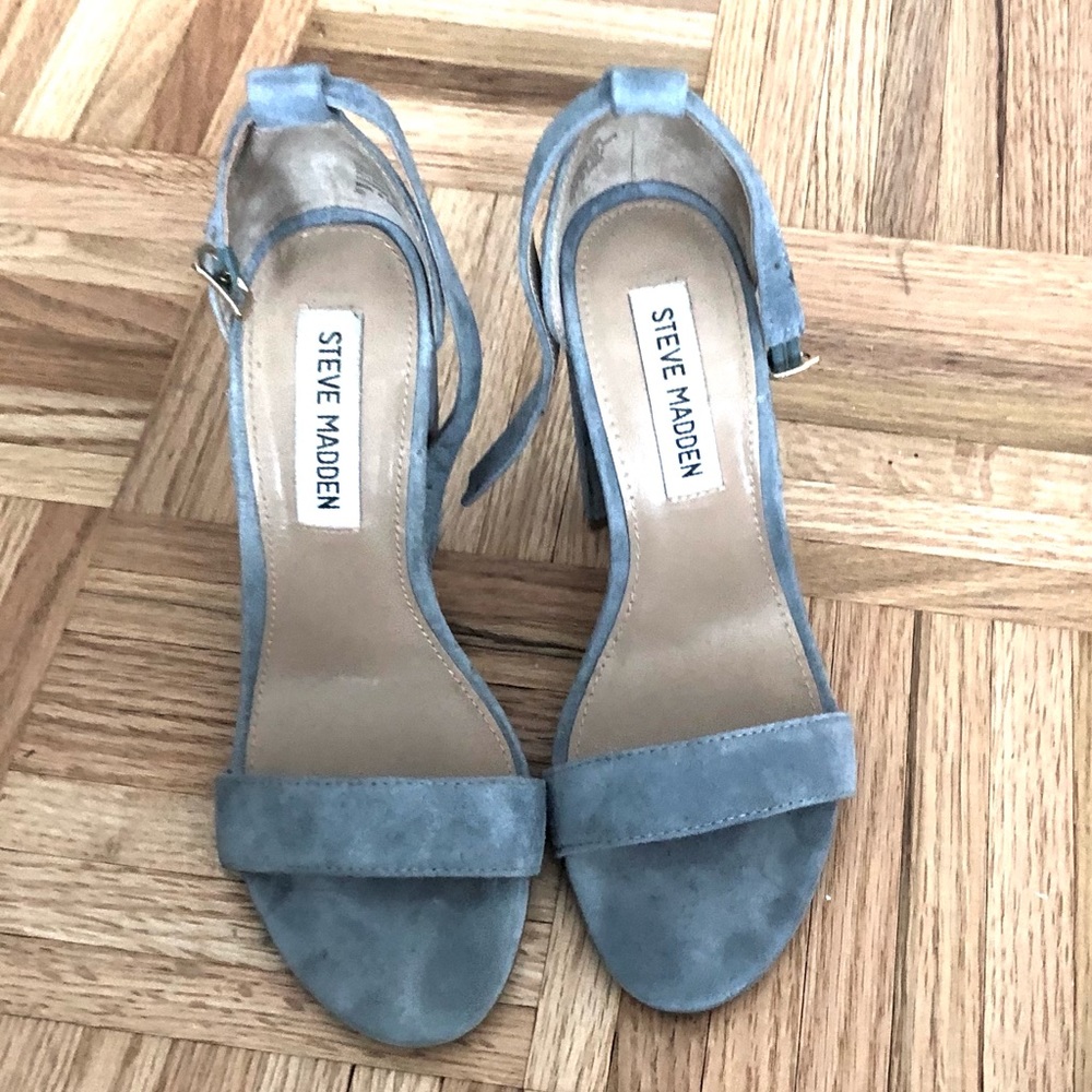 5.5 Steve Madden Suede Leather Blue Gray High Heel